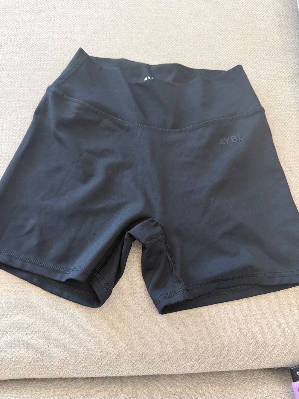 AYBL Black High-Rise Bike Shorts Athletic